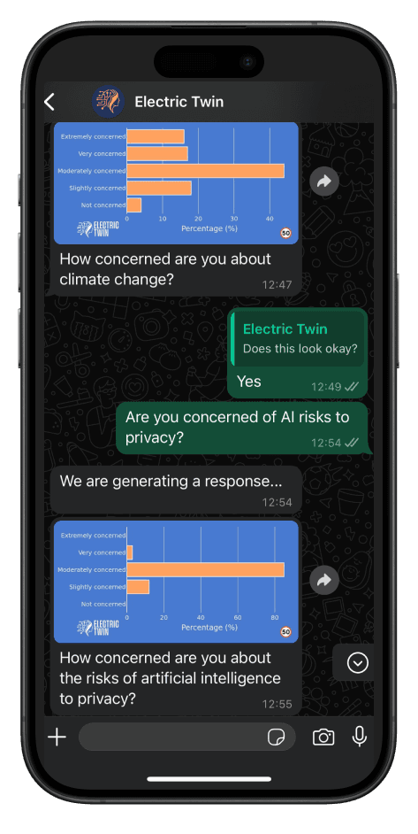 Demo of WhatsApp app interface